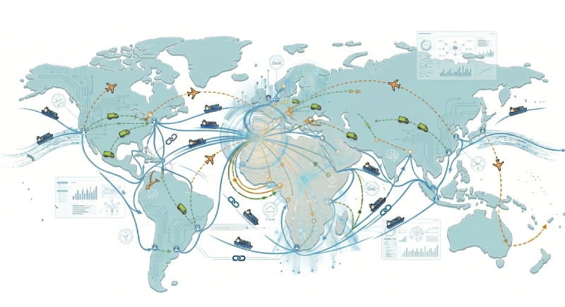 Carte des échanges internationaux